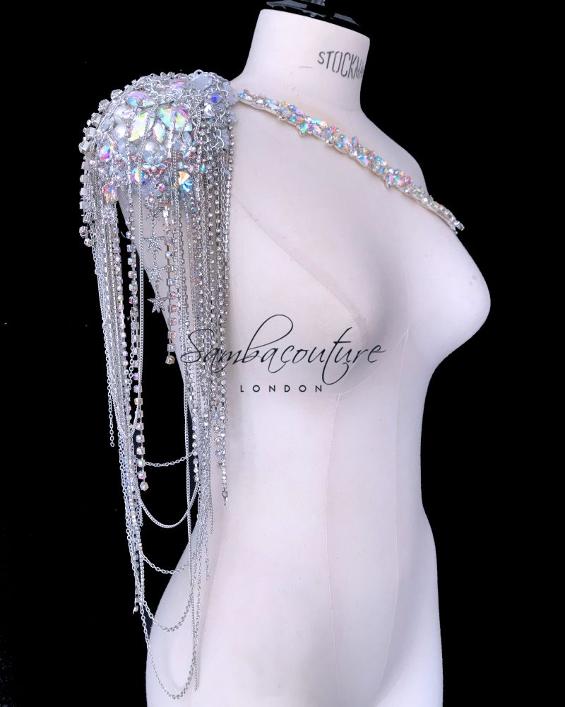 SambaCouture WBFF Competition Luxury rhinestone theme wear shoulder accessory