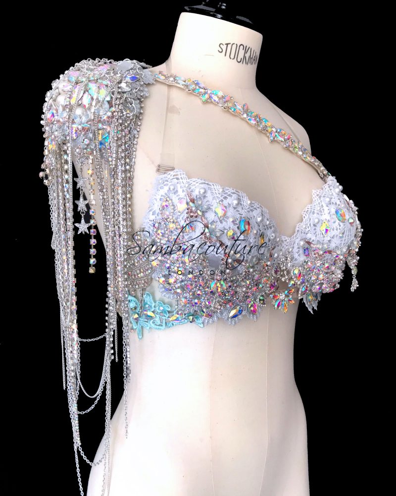 SambaCouture WBFF Competition Luxury rhinestone theme wear shoulder accessory
