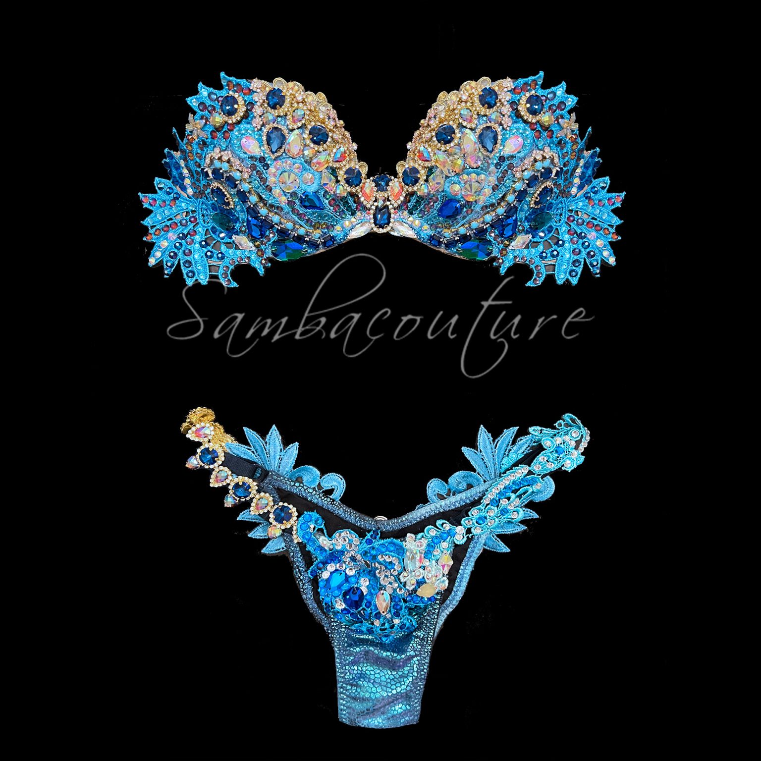 SambaCouture WBFF posing suit for fitness models