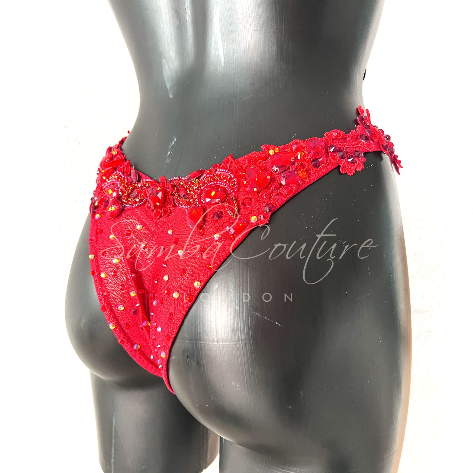 Red WBFF bikini by sambacouture