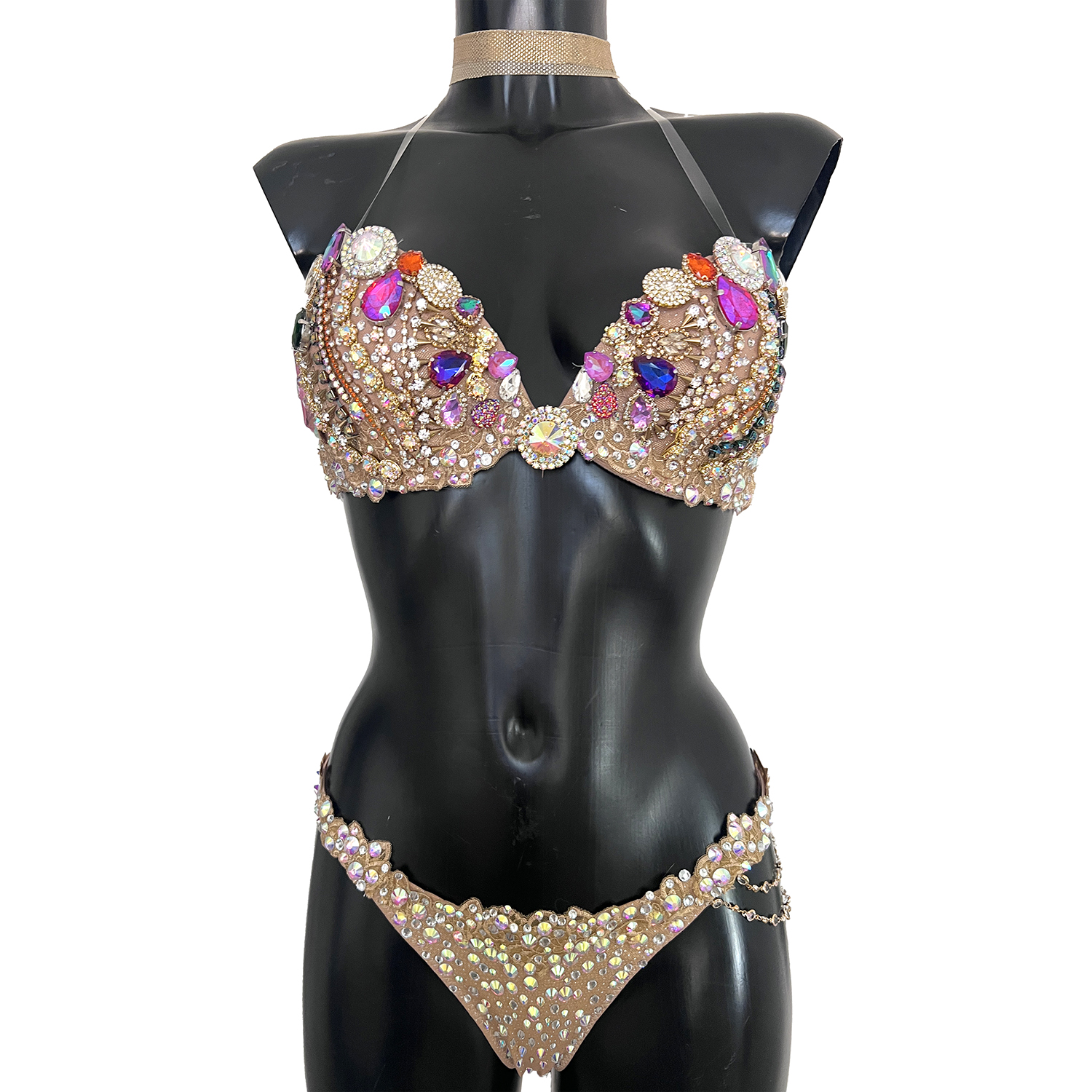 SambaCouture | Gold Crystal WBFF FMG Competition Bikini - Image 3